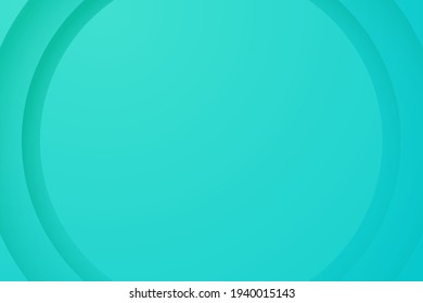 turquoise backgrounds. Abstract 3d circle papercut layer background.