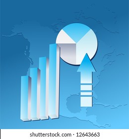 turquoise bar & pie chart
