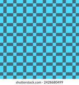 Turquoise Black Lumberjack plaid seamless pattern. Buffalo Check Patterns. Turquoise and Black. Hipster Style Backgrounds. Vector Pattern Swatches made with Global Colors.