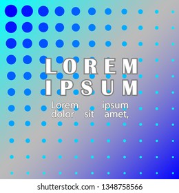 Turquoise and blue abstract background, vector, overlap circles of different sizes.