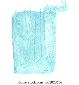 Turquoise blue background. Grunge surface pattern design. Washes texture. Abstract stains and splashes. Textured painted template. Watercolor painting artwork. Hand drawn vector illustration.
