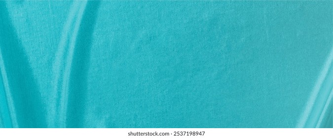 Fundo de textura de tecido azul turquesa. Fundo simples, fundo azul turquesa tecido textura banner vetor. Textura mínima do tecido. Fundo de textura de vetor de tecido azul turquesa mínimo