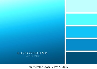 Turquoise blue gradient background color transition style with palettes