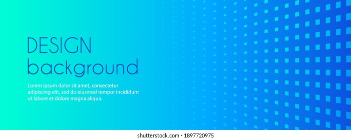 Turquoise blue gradient minimal long banner. Vector abstract horizontal background with copy space for text. Social media cover, web header