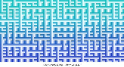 Textura de blocos retangulares de gradiente azul a turquesa