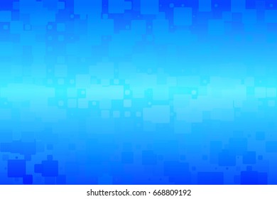 Turquoise blue gradient vector abstract glowing background with random sizes rounded corners tiles 