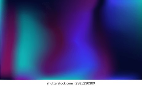 Turquoise blue multicolored blurred poster. Indigo plum black abstract gradient. Cobalt violet background for flyer, social media, ad, wallpaper, card, presentation. Vector deep ocean style design. 