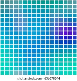 Turquoise blue purple vector abstract rounded corners tiles mosaic over white background square 
