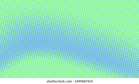 Turquoise and blue retro comic pop art background with dots, cartoon halftone background vector illustration eps10