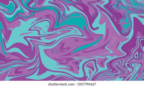Turquoise, blue, violet colorful texture. Modern fluid art. Vector EPS 10.
