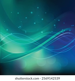 Turquoise Blue Wave Background Design