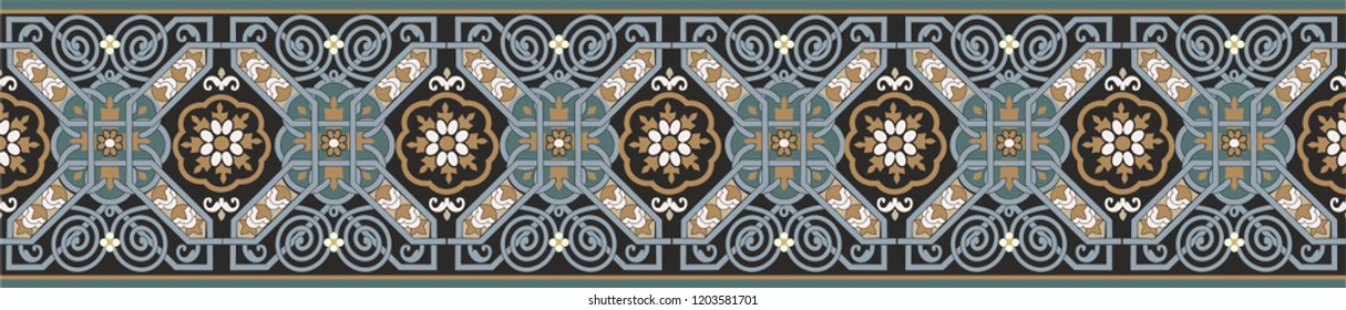 turquoise border ornament