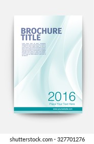 turquoise brochure cover template