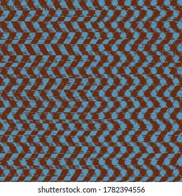 Turquoise and Brown Seamless Ethnic Vector Pattern. Vintage, Grunge, Abstract Tribal Background for Textile Design, Wallpaper, Surface Textures, Wrapping Paper