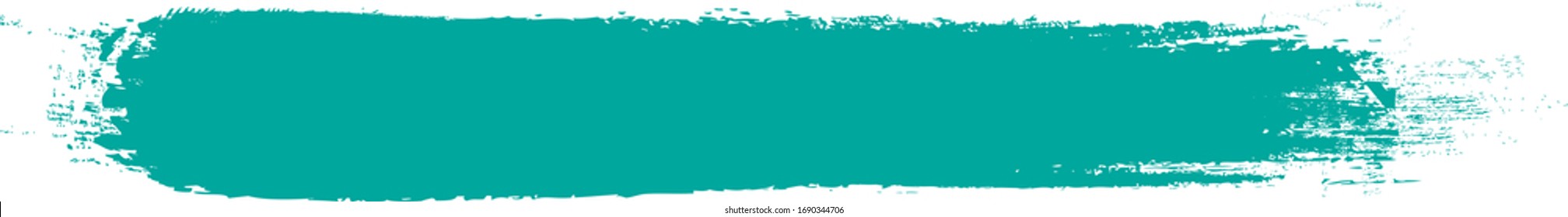 Turquoise brush stroke isolated on white background. Trendy brush stroke for turquoise ink paint, grunge backdrop, dirt banner, watercolor design and dirty texture. Brush stroke vector illustration