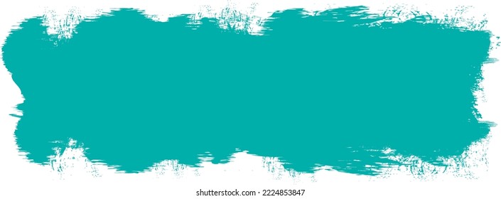 Icono de pincel turquesa aislado en el fondo. Vector de trazo de pincel para pintura de tinta, elemento de diseño de grunge, banner de suciedad, diseño de acuarela, textura sucia. Icono de pincel de moda, ilustración vectorial