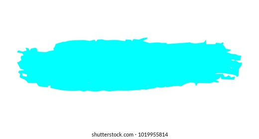 Turquoise Brushes Grunge Paint stripe. Distressed Vector Brush Stroke. Color Modern Textured banner. Dirty Artistic Design Elements. Creative Design Elements. Perfect For Logo, Banner, Icon. 
