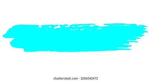 Turquoise Brushes Grunge Paint stripe. Distressed Vector Brush Stroke. Color Modern Textured banner. Dirty Artistic Design Elements. Creative Design Elements. Perfect For Logo, Banner, Icon. 