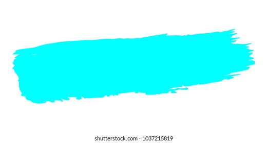 Turquoise Brushes Grunge Paint stripe. Distressed Vector Brush Stroke. Color Modern Textured banner. Dirty Artistic Design Elements. Creative Design Elements. Perfect For Logo, Banner, Icon. 