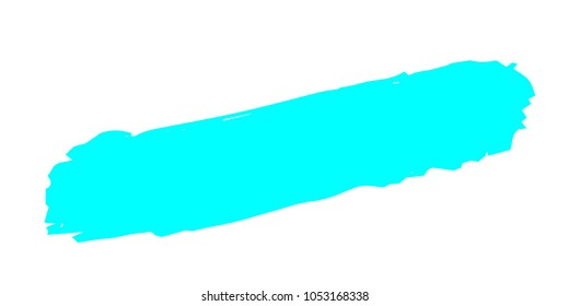 Turquoise Brushes Grunge Paint stripe. Distressed Vector Brush Stroke. Color Modern Textured banner. Dirty Artistic Design Elements. Creative Design Elements. Perfect For Logo, Banner, Icon. 