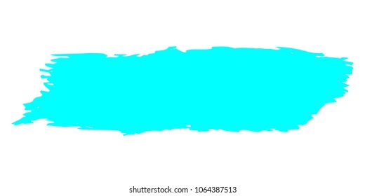 Turquoise Brushes Grunge Paint stripe. Distressed Vector Brush Stroke. Color Modern Textured banner. Dirty Artistic Design Elements. Creative Design Elements. Perfect For Logo, Banner, Icon. 
