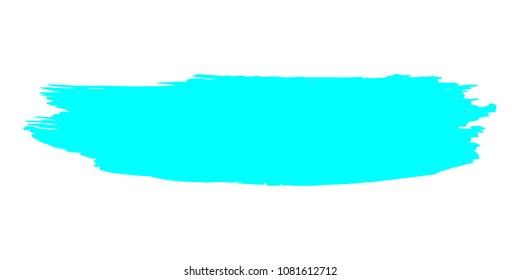 Turquoise Brushes Grunge Paint stripe. Distressed Vector Brush Stroke. Color Modern Textured banner. Dirty Artistic Design Elements. Creative Design Elements. Perfect For Logo, Banner, Icon. 