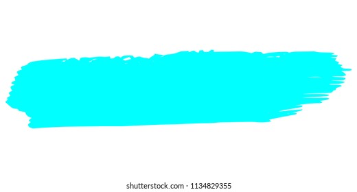 Turquoise Brushes Grunge Paint stripe. Distressed Vector Brush Stroke. Color Modern Textured banner. Dirty Artistic Design Elements. Creative Design Elements. Perfect For Logo, Banner, Icon.