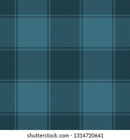 Turquoise buffalo check plaid pattern. Seamless tile for shirt fabric design. Striped texture.