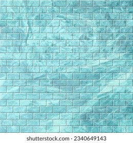 Turquoise ceramic tile with marble effect. Seamless background for creative design and creative ideas