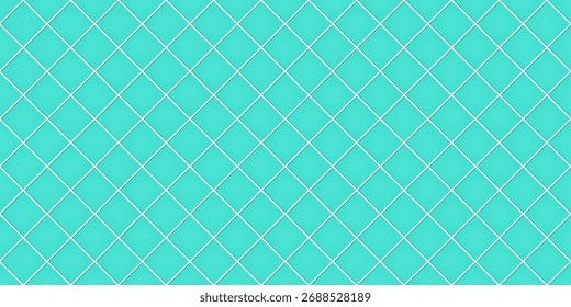 Türkis keramische Fliesen diagonale Textur Hintergrund Vektorgrafik, Muster aus quadratischer Keramik minimalistisches Design für moderne Innenwand oder Bodendekoration