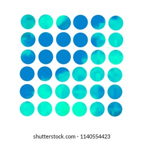 Turquoise circle gradient set with modern abstract backgrounds.Grey fluid covers for calendar, brochure, invitation,cards.Trendy soft color.Template with round gradient set for screens and mobile app.