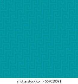 Turquoise Classic meander seamless pattern. Greek key neutral tileable linear vector background.