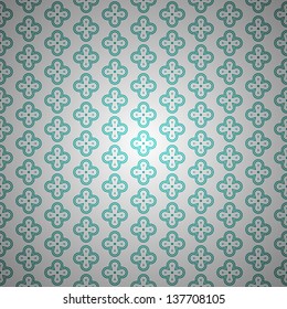 Turquoise clean vector vintage abstract seamless background pattern