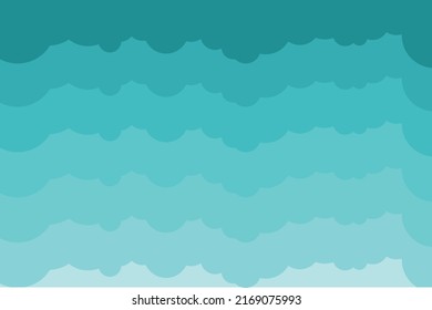 Turquoise Clouds Drawing Vector Art Stock Vector (royalty Free 