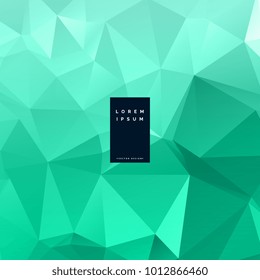 turquoise color abstract geometric low poly background