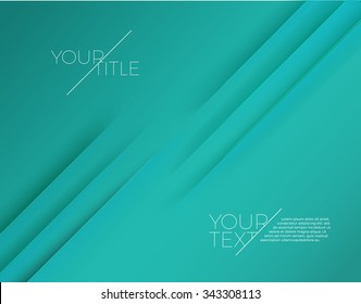 Turquoise Color Adjustable and Scalable Eps10 Vector Brochure Layout Template Base