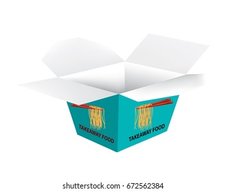 Turquoise color packaging for takeaway box