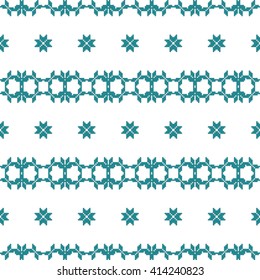 turquoise color Seamless pattern of round pixel mosaic design as textiles, presentations, wallpapers. Vector Image.