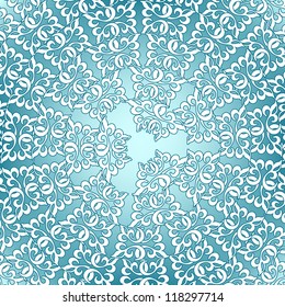 Turquoise concentric ornament