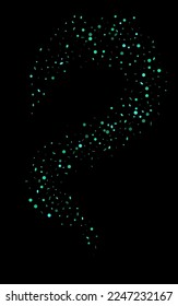 Turquoise Confetti Luxury Vector Black Background. Isolated Sequin Backdrop. Green Splash Rich Banner. Glow Bridal Background.