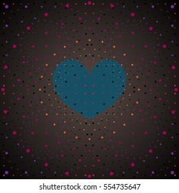 Turquoise cosmic  hypnotic heart.