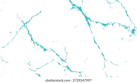 Grietas turquesas en la textura de la superficie de mármol blanco