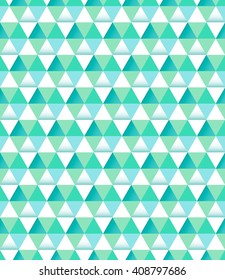 Turquoise Crystal background. Hexagonal seamless pattern. Geometric texture.