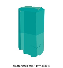 turquoise crystals on white background