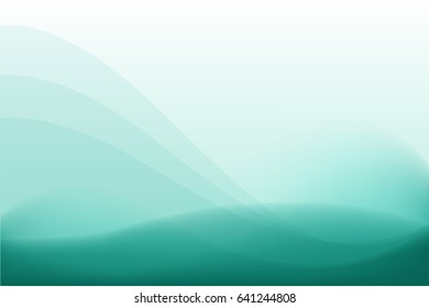 Turquoise curve abstract background vector illustration