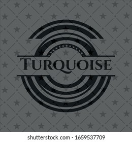 Turquoise dark emblem. Retro. Vector Illustration. Detailed.