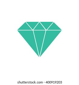 Turquoise diamond icon vector illustration