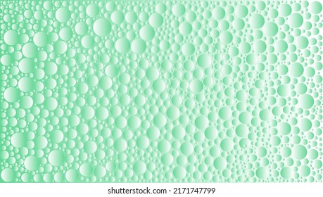 Turquoise doted gradient pattern background. Different sizes. Light color. Reflection. Texture aqua dots.