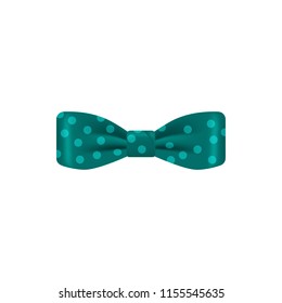turquoise dotted colored bow tie icon. Element of bow tie illustration. Premium quality graphic design icon. Signs and symbols collection icon for websites, web design, mobile app on white background