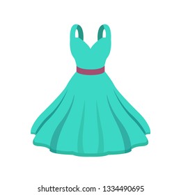 Turquoise dress emoji vector